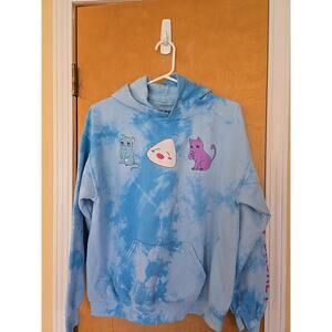 BoxLunch Fruits Basket Anime Hoodie Tie-Dye Graphic Blue Small